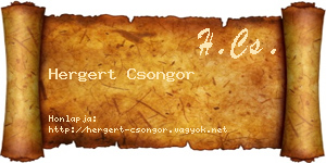 Hergert Csongor névjegykártya